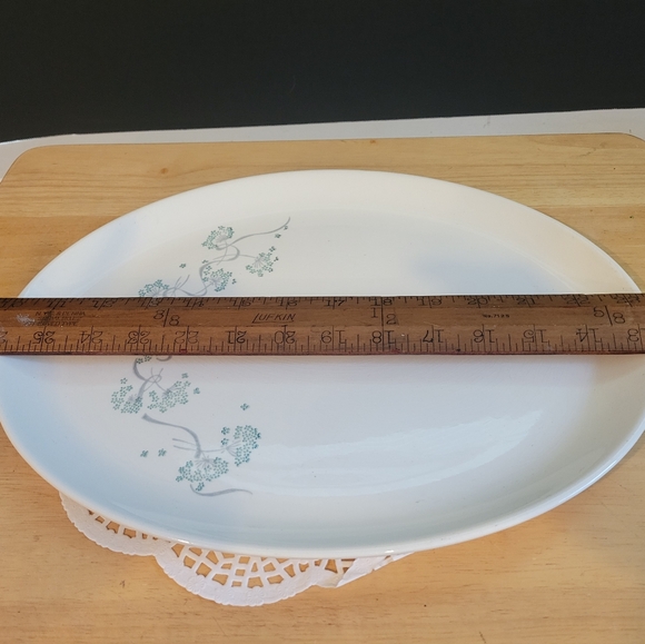 Set of Two Eclectic Ceramic  Serving Platters Steel Gray & Bisque - Picture 7 of 15